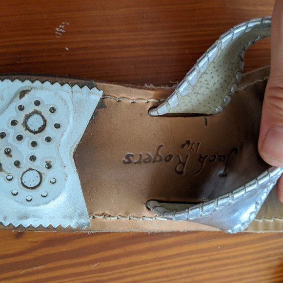 Jack Rogers silver Jack Flats sandal size 9.5 - Picture 3 of 4